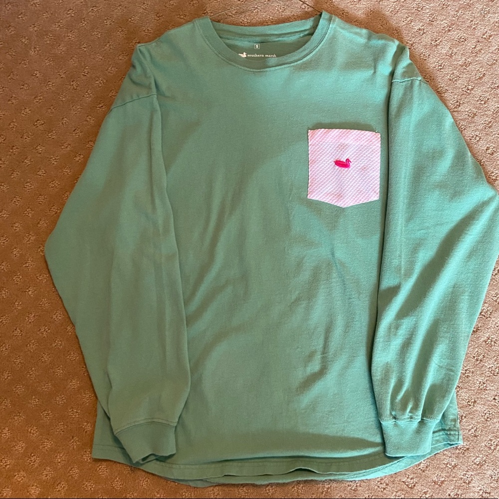 Southern Marsh Long-sleeve with seersucker logo